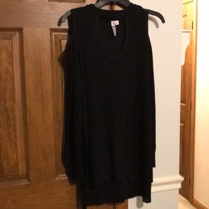 Black cable knit long Alya sweater